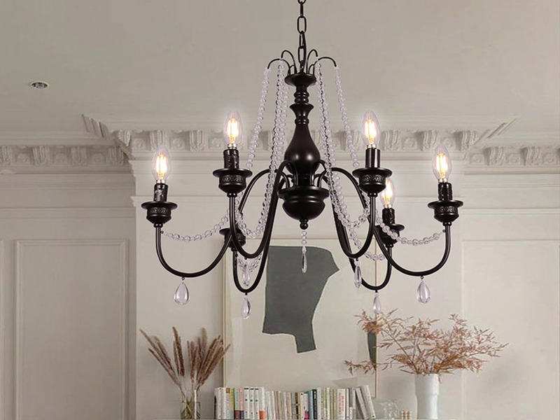 D111 6L Antique Pendant Light